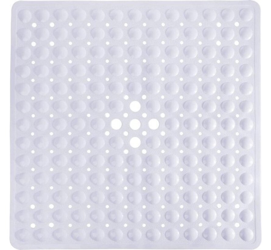 Strex Tapis de bain / Tapis antidérapant Douche - 53x53CM - Avec ventouses - Tapis de douche antidérapant pour la douche - Tapis de salle de bain