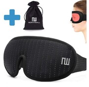 Northwall Masque de sommeil Northwall Luxe - 100% occultant - Mousse à mémoire 3D - avec sac de rangement