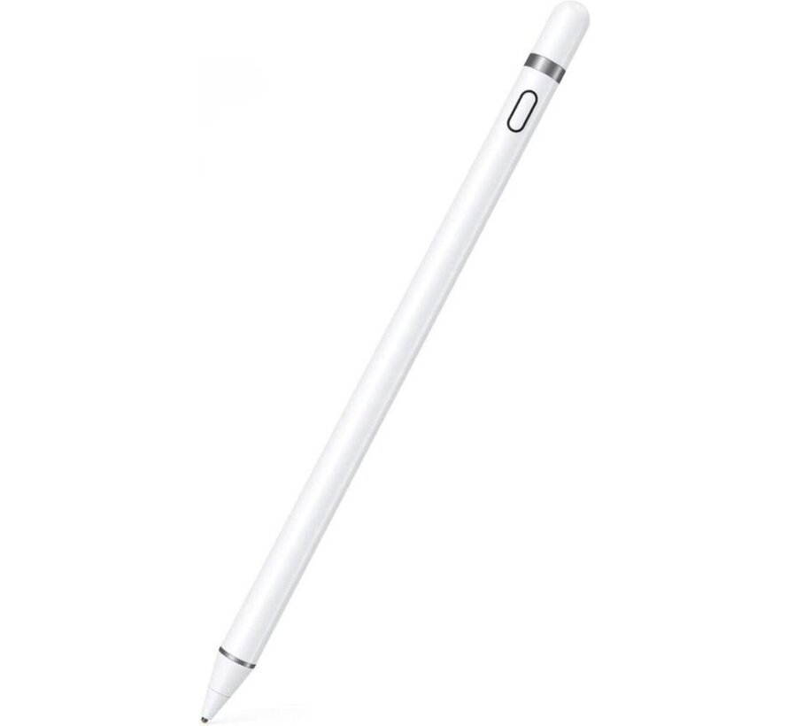 Tikkens Stylet - Crayon actif 2 en 1 pour tablette, Ipad, téléphones Android et Apple - Blanc