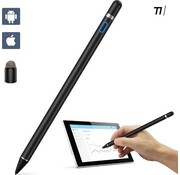 Tikkens 2 In 1 Active Stylus Pen - Stylet pour tablette, Ipad, téléphones Android et Apple - Noir