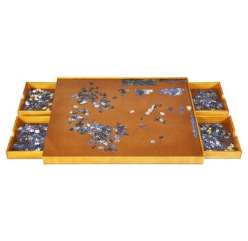 Coast Table de puzzle - Coast - 4 tiroirs - Planche de puzzle pour 1000-1500 pièces - Planche de puzzle en bois - Planche de puzzle avec surface de travail plane - 80 x 65 cm