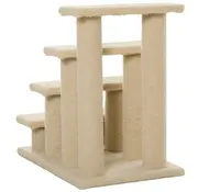 Paws Escalier pour chiens et chats, 4 marches, beige, 63,5 x 43 x 60 cm