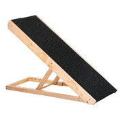 Paws Planche de marche pour chien échelle pour chien rampe réglable pin noir + bois naturel