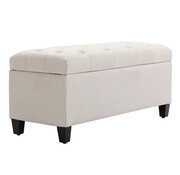 HOMdotCOM HOMdotCOM Banc 100 cm x 40 cm x 44 cm blanc crème