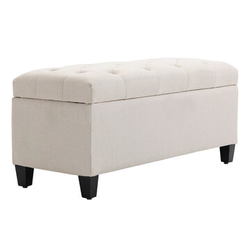 HOMdotCOM HOMdotCOM Banc 100 cm x 40 cm x 44 cm blanc crème