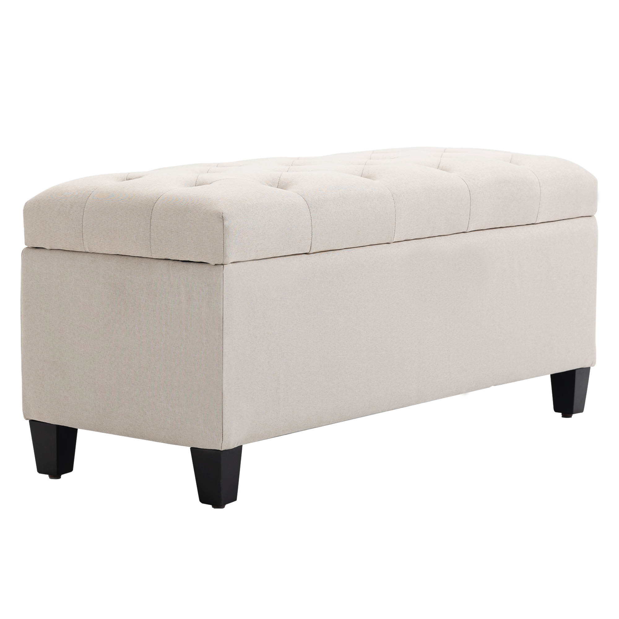 HOMdotCOM Banc 100 cm x 40 cm x 44 cm blanc crème