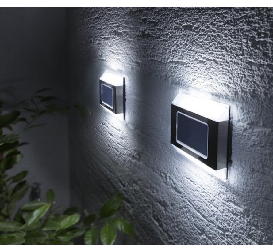 Lampe d'orientation solaire pour mur ou sol 2 pièces