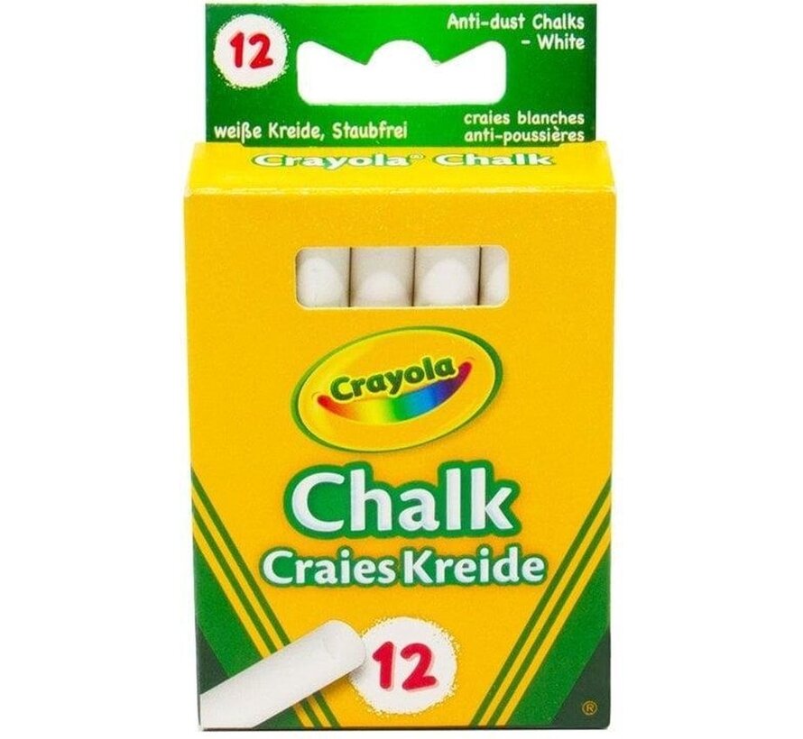Crayola - Hobbies pack - 12 pièces Craie pour tableau blanc - Formule anti-poussière