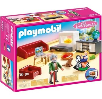 Playmobil PLAYMOBIL Maison de poupée Salon avec cheminée - 70207
