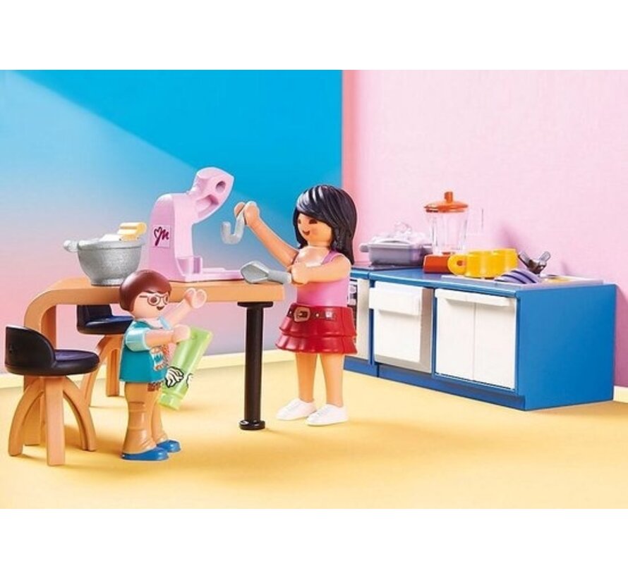 PLAYMOBIL Maison de poupée Salon avec cheminée - 70207