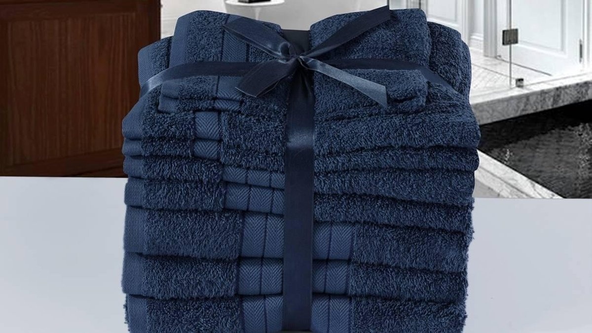 Textiles de bain Emotion - Lot de 8 - Coton - Denim