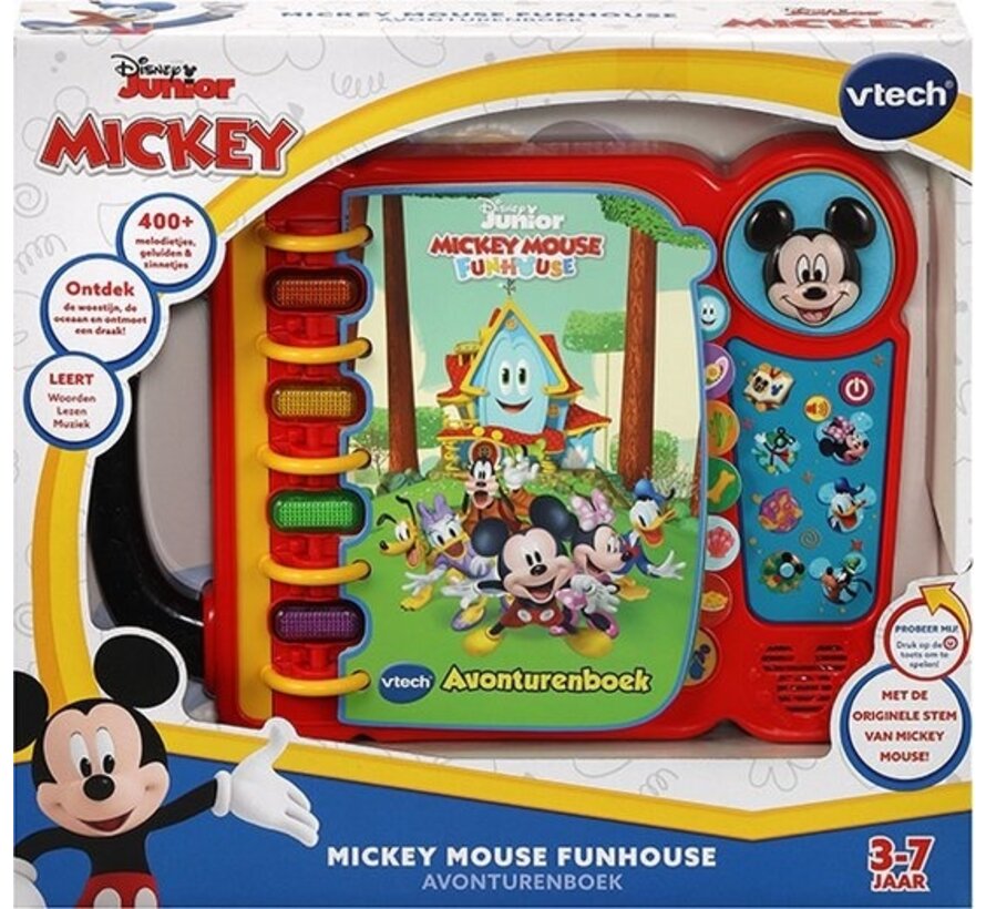 VTech Mickey Mouse Funhouse Adventure Book - Jouet éducatif - Découverte des lettres et des mots - 3 à 7 ans