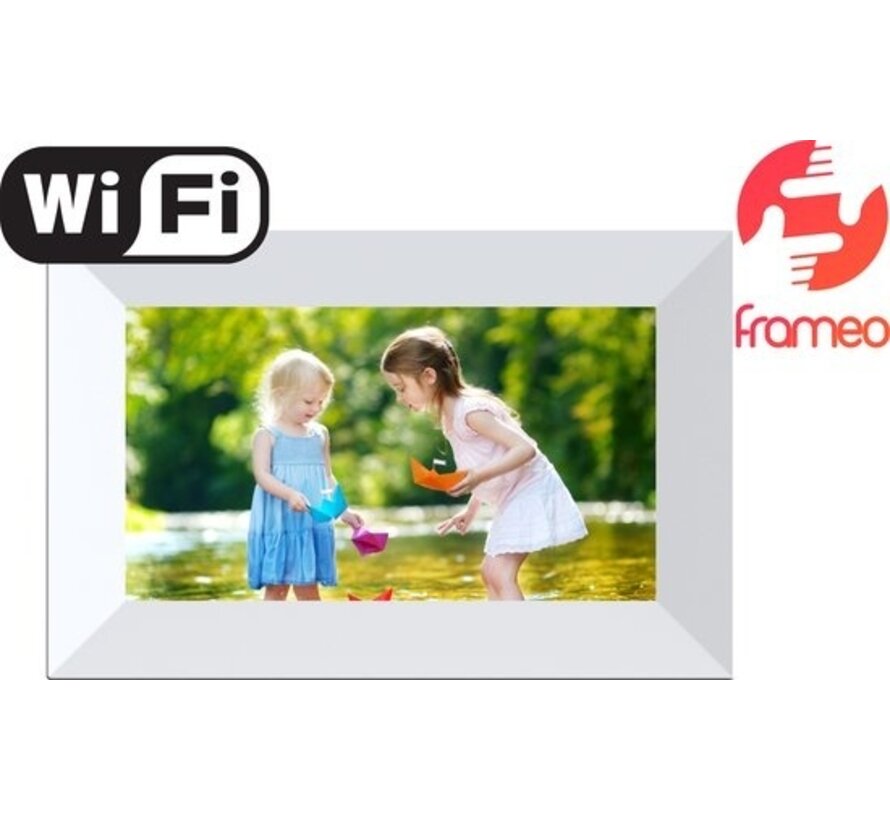 Cadre photo numérique Denver 7 pouces - Frameo App - Cadre photo WiFi - Ecran tactile IPS - 16GB - PFF726W