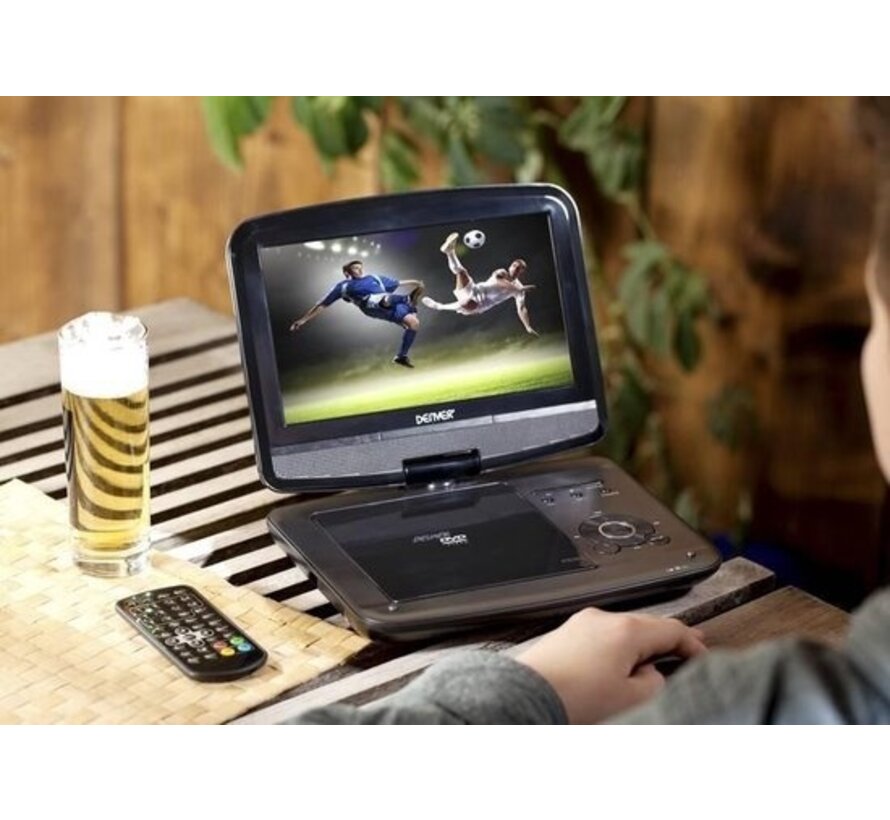 Denver MT-980T2H - Lecteur DVD portable avec tuner TV - 9 pouces - Noir