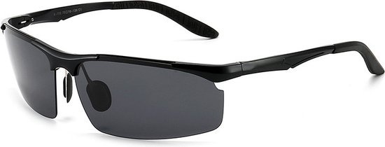 Garpex® Lunettes de cyclisme - Lunettes de sport - Lunettes de soleil polaroïd - Vélo de course - Vélo de montagne - Moto - Noir