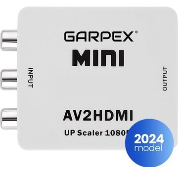 Garpex Garpex® Adaptateur AV vers HDMI - Convertisseur RCA vers HDMI - AV vers HDMI - Commutateur HDMI - 1080P Full HD - câble d'alimentation USB inclus