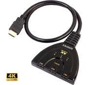 Garpex Garpex® Commutateur HDMI - Répartiteur HDMI - Répartiteur HDMI 3 entrées 1 sortie - Câble HDMI - 4K Ultra HD