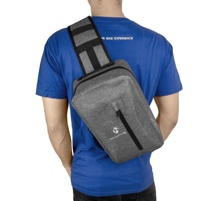 M-wave Shoulder Bag Suburban Compact 8 Liter Nylon Grey