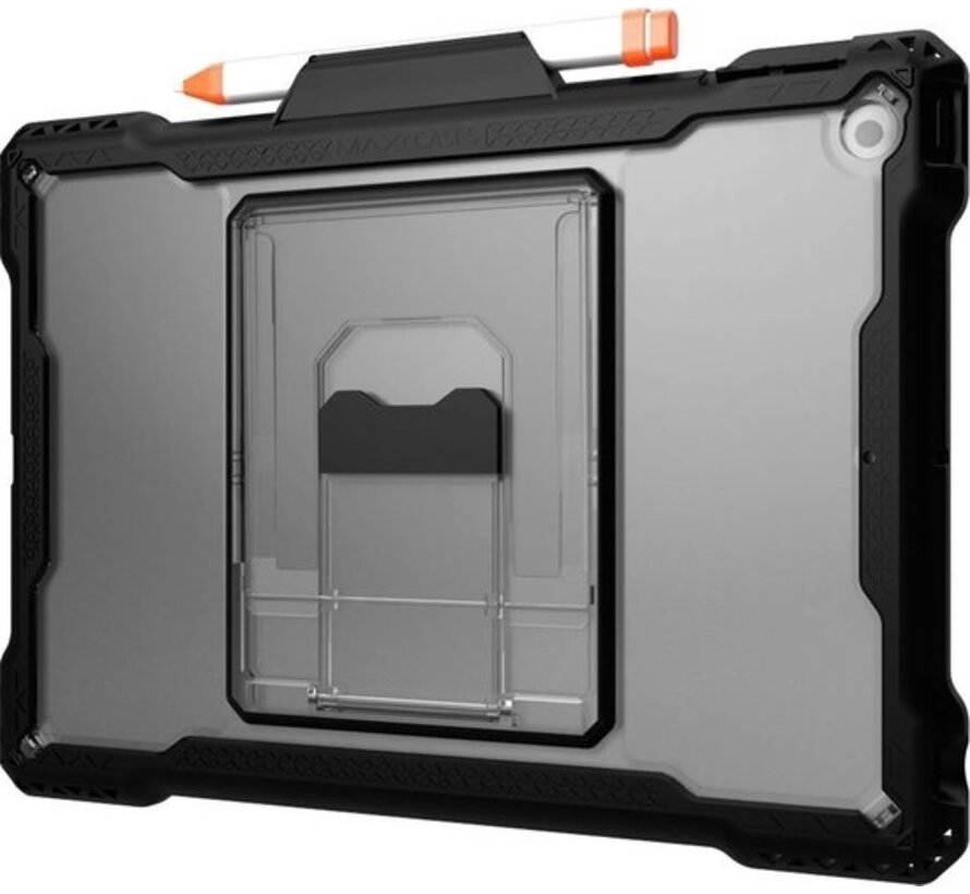 MAXCases Shield Extreme-X Noir avec support pour Pencil / Crayon Apple iPad 8 (2020) / iPad 7 (2019)