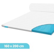 Dreamlab Dreamlab Topper matelas 160x200 - Matelas 2 places Topdeck - Naturalis® HR Cold Foam - Antibactérien - Orthopédique - 4 saisons - Housse lavable incluse