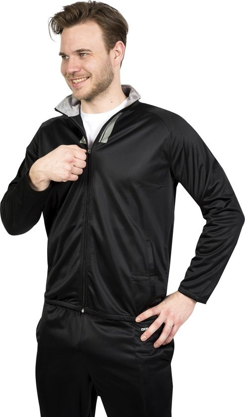 Donnay Tracksuit, 2 pièces, noir/gris, taille 2XL