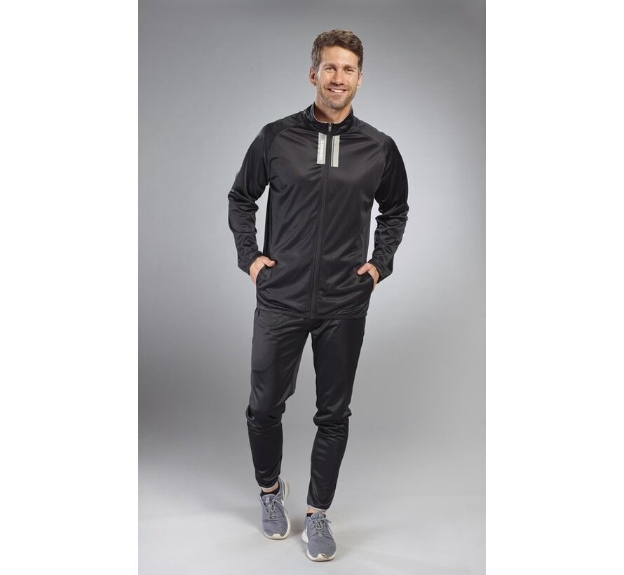 Donnay Tracksuit, 2 pièces, noir/gris, taille 2XL