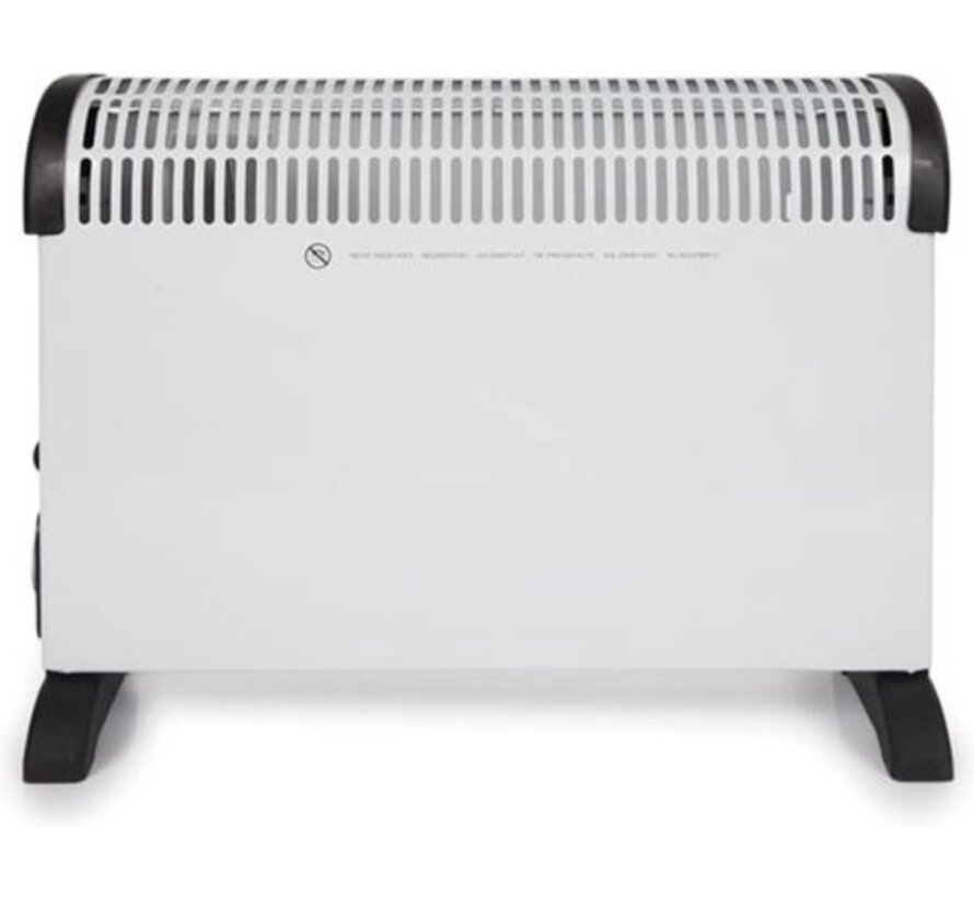 Perel Radiateur convecteur, intérieur, trois niveaux de chaleur, ventilateur turbo, minuterie, 2000 W