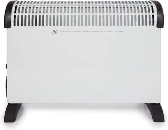 Perel Radiateur convecteur, intérieur, trois niveaux de chaleur, ventilateur turbo, minuterie, 2000 W