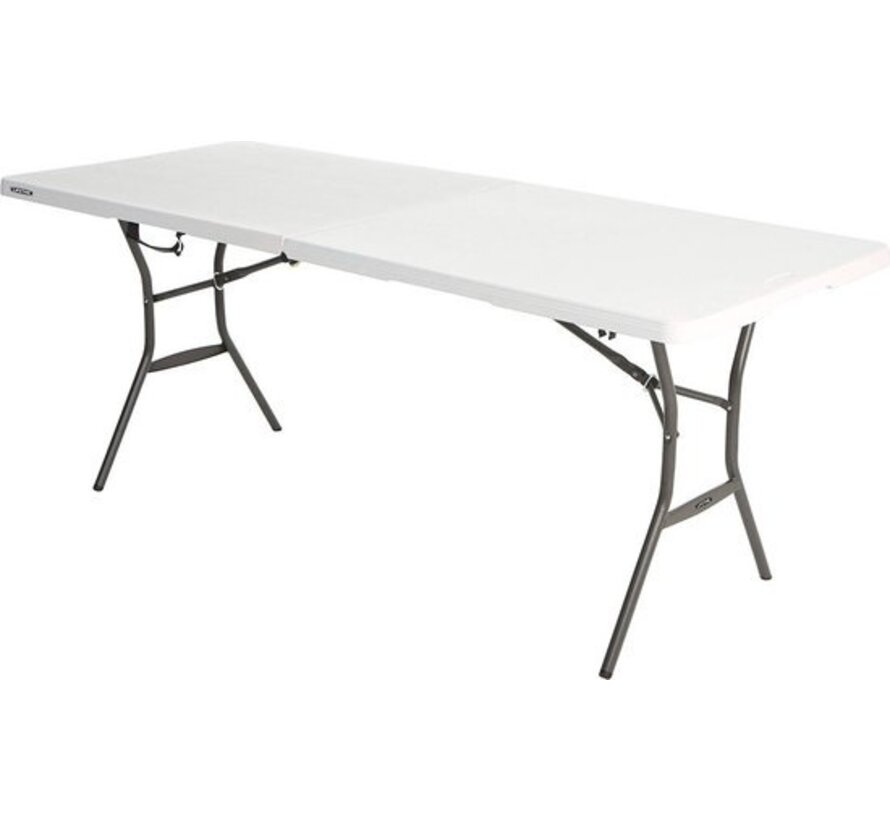 Lifetime - table de travail - table de buffet - 180 cm - pliable comme une valise - blanc