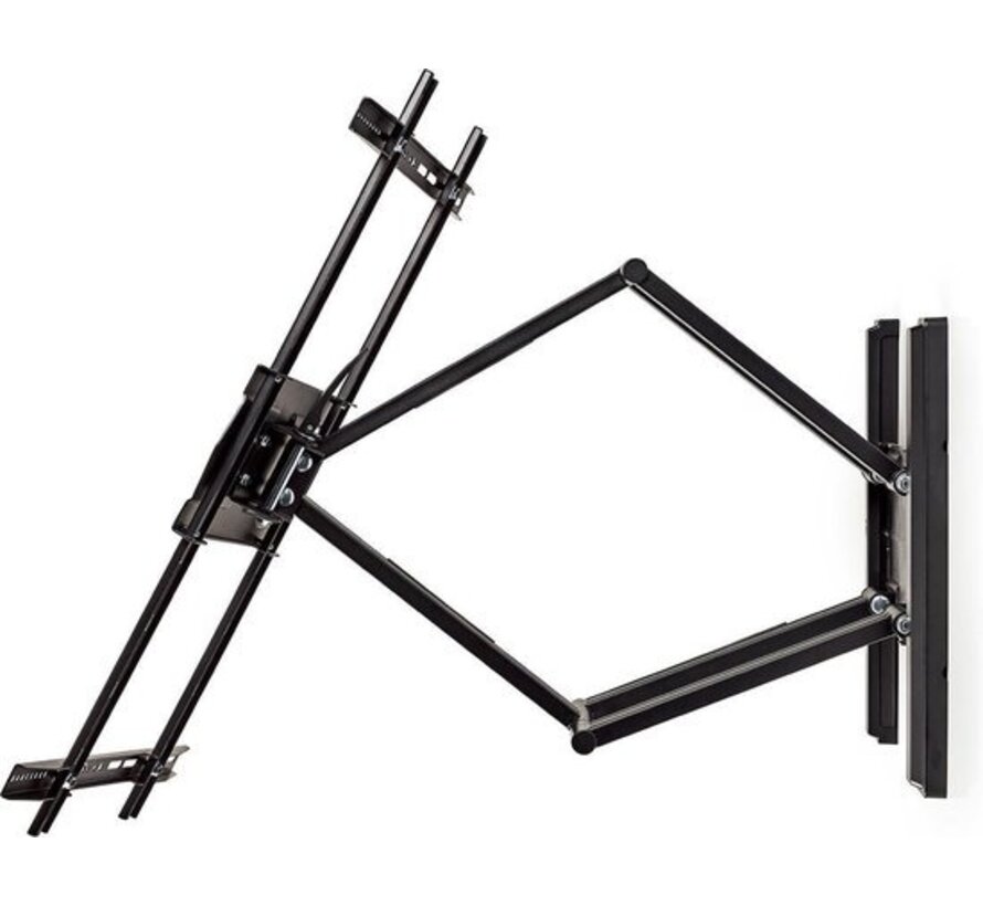 Support mural TV orientable et inclinable - 43 - 100 " - Poids maximal de l'écran : 70 kg - Inclinable - Rotatif - Distance minimale au mur : 70 mm - Distance maximale au mur : 800 mm - 3 Pivot(s) - Acier - Noir