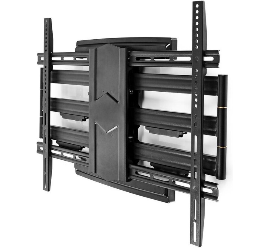 Support mural TV orientable et inclinable - 43 - 100 " - Poids maximal de l'écran : 70 kg - Inclinable - Rotatif - Distance minimale au mur : 70 mm - Distance maximale au mur : 800 mm - 3 Pivot(s) - Acier - Noir