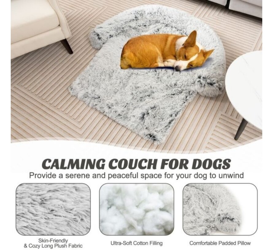 Coast Plush Dog Bed - Coussin pour chien avec housse lavable - Petits et moyens chiens - Gris