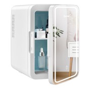 Coast Coast Mini Fridge - Réfrigérateur portable avec miroir LED - 10L - 23 x 28 x 34 cm - Blanc