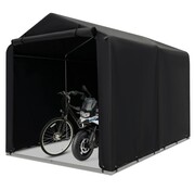 Coast Coast Abri à vélos extérieur - Garage portable - Abri à vélos avec porte zippée enroulable - 160 x 218 x 164 cm - Gris foncé