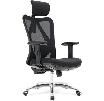 LifeGoods Chaise de bureau ergonomique - LifeGoods - Réglable - Adultes - Noir