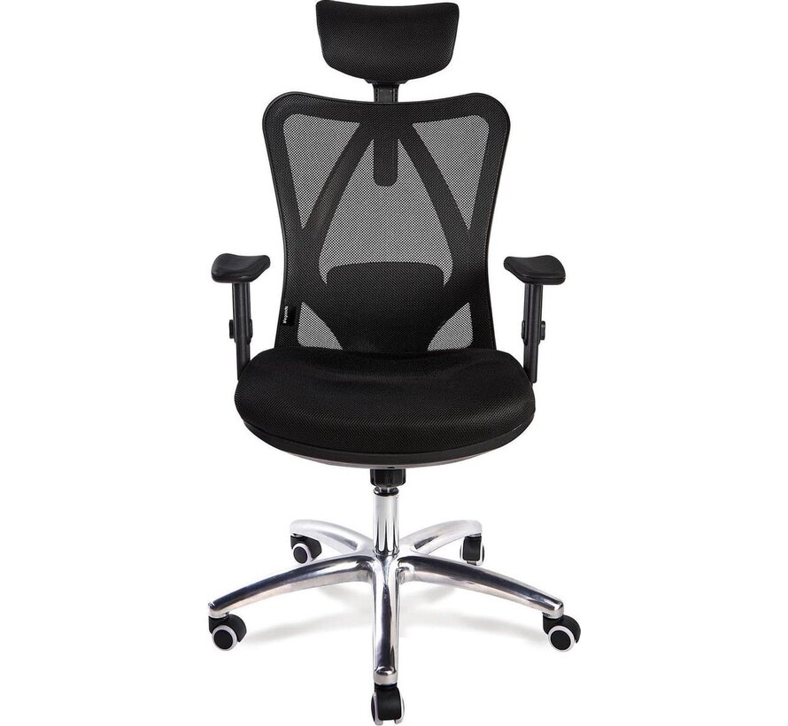 Chaise de bureau ergonomique - LifeGoods - Réglable - Adultes - Noir