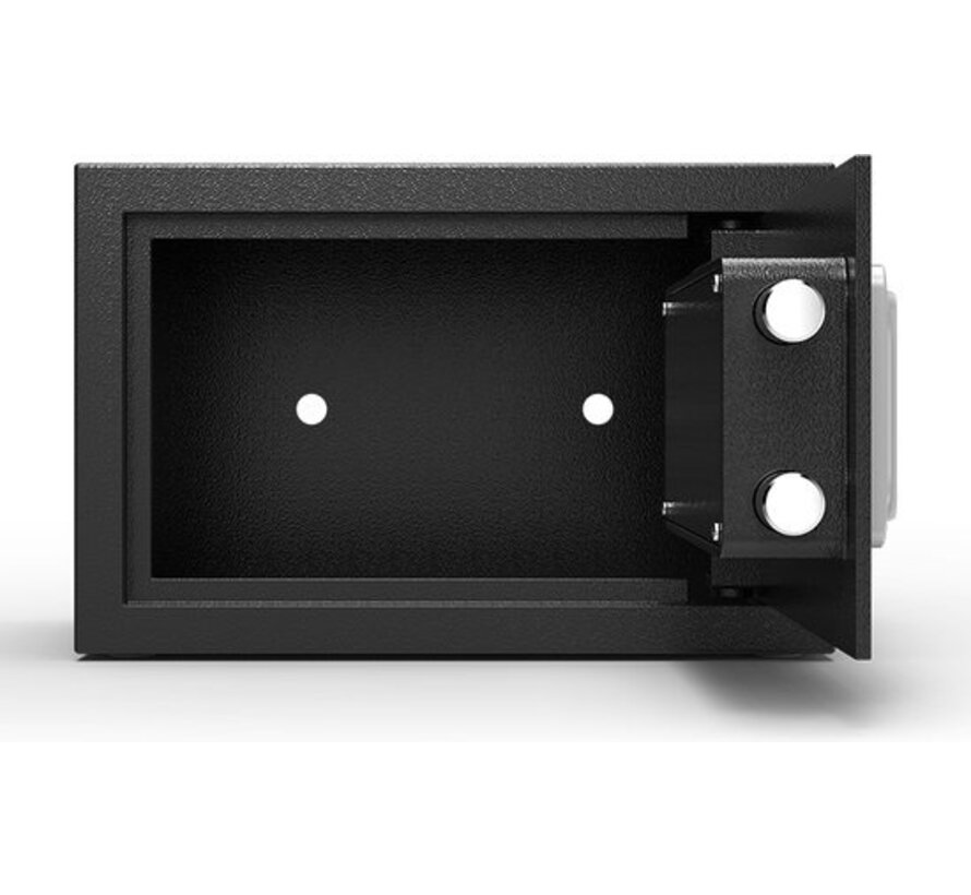 Earkings Safe 20x32x20 cm avec serrure à chiffres - Coffre-fort électronique - Comprend le matériel de fixation, deux clés de secours et une serrure d'alarme