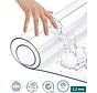 HOMEWELL Protecteur de table en verre transparent 90x180cm - Voile de table transparent - Nappe - Antidérapant et résistant à la chaleur - 2.2 mm