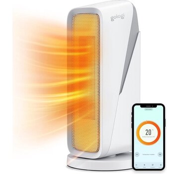 Gologi Chauffage soufflant Gologi avec thermostat - Poêle électrique - Chauffage - Chauffage - Fonctionne avec app et commandes tactiles - 1500W