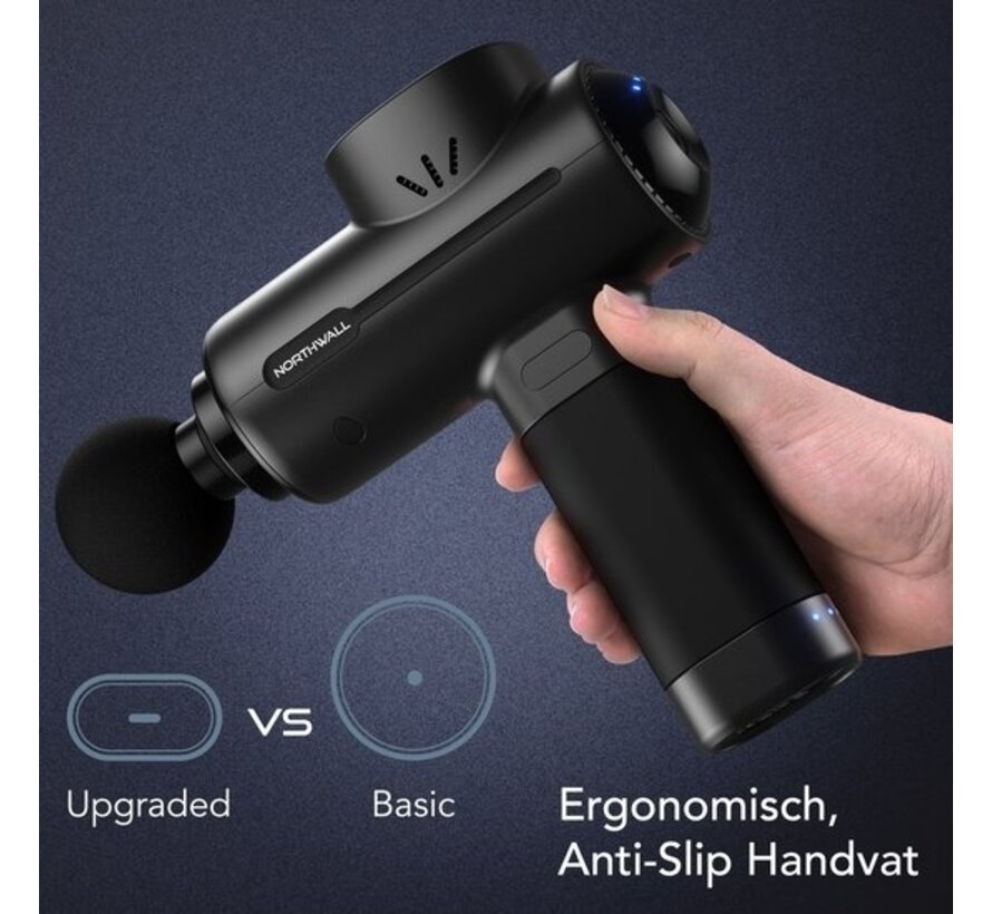 Northwall Massage Gun PRO - Pistolet de massage professionnel - Appareil de massage sportif et de relaxation