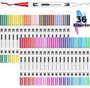 Set de stylos double face 36 couleurs - pour enfants et adultes - Stylos pinceaux - Twinmarkers