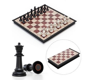 Woodley Échiquier magnétique avec pièces - Jeu d'échecs - Jeu d'échecs - Échecs - Bois - Pliable