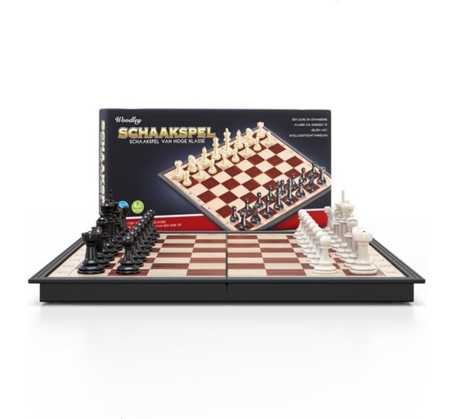 Échiquier magnétique avec pièces - Jeu d'échecs - Jeu d'échecs - Échecs - Bois - Pliable