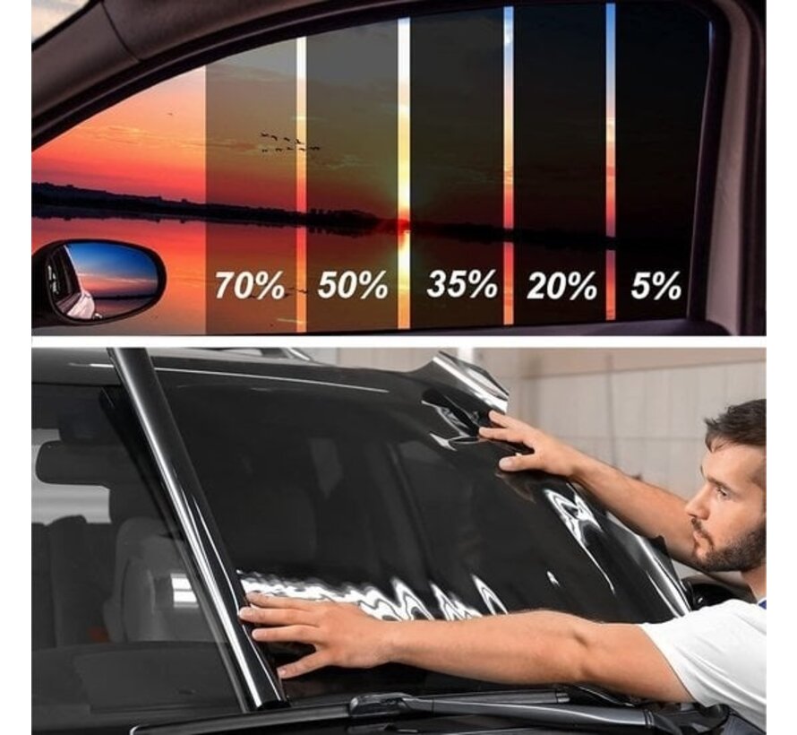 Homewell Film pour vitres d'auto HR++ 75x300 - Film teinté | Film solaire pour l'auto - Obscurcissement 10