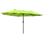 Sunny Parasol double Sunny avec manivelle vert ovale 460 x 270 x 240 cm