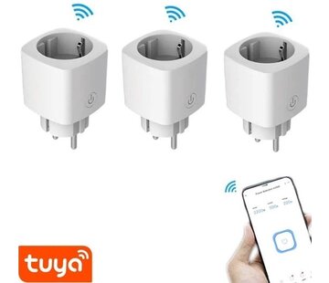 Denver Denver Smart Plug avec compteur d'énergie - 3 PACK - Périmètre - Interrupteur horaire - Prise intelligente - TUYA - Fonctionne avec Amazon Alexa et Google Home - Wifi - Pour iOS et Android - SHP102