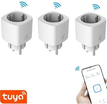 Denver Denver Smart Plug avec compteur d'énergie - 3 PACK - Périmètre - Interrupteur horaire - Prise intelligente - TUYA - Fonctionne avec Amazon Alexa et Google Home - Wifi - Pour iOS et Android - SHP102