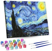 Rubye® Rubye® Painting By Number Adults - Starry Night - Pinceaux inclus - Canvas Painting canvas - Colours by Number - 40x50cm
