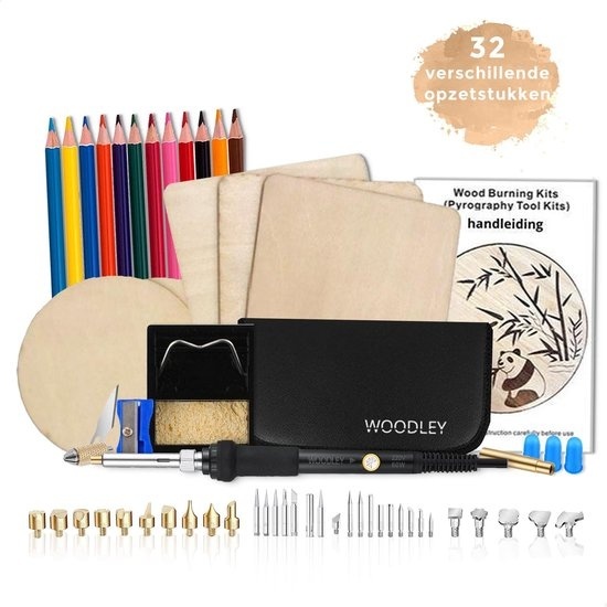 Set de brûleurs à bois - 71 pièces - Fer à souder - Pyrographie - Brûleur à bois pour hobby - Set de soudure