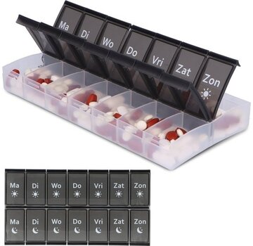 Safe Age Safe Age® XL boîte à médicaments 7 jours avec compartiments matin/soir - néerlandais - boîte à pilules - grands compartiments - boîte à pilules 7 jours